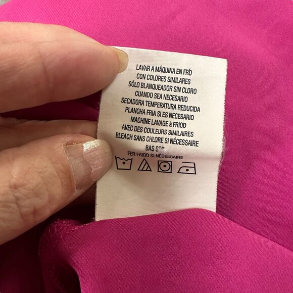 Melissa McCarthy Seven7 Magenta V-Neck Button Up Blouse Size 1X - Picture 12 of 12